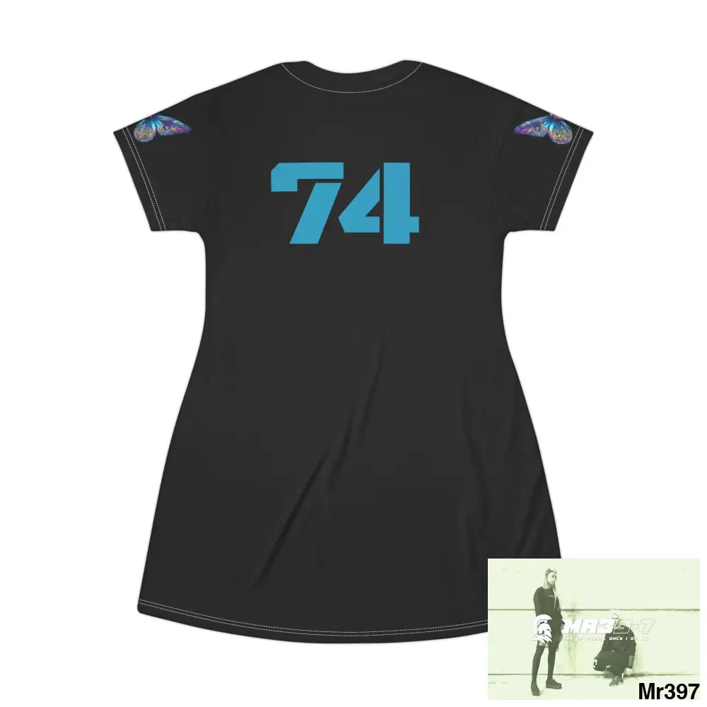 Butterflies 74 T-Shirt Dress (AOP) All Over Prints