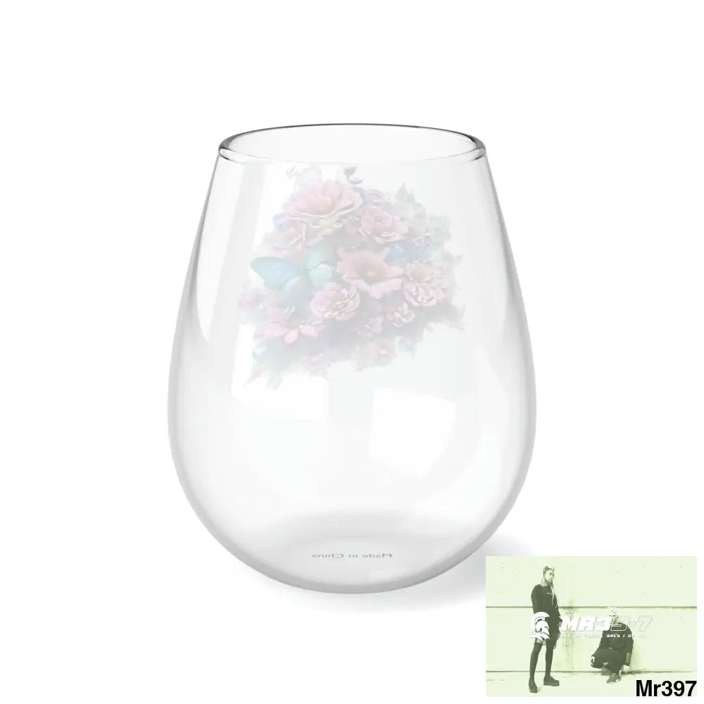 Butterfly Pastel Graphic Stemless Wine Glass 11.75oz 11.75oz Mug