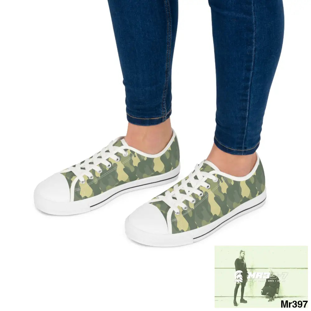Camo no 4 Women’s Low Top Sneakers Shoes