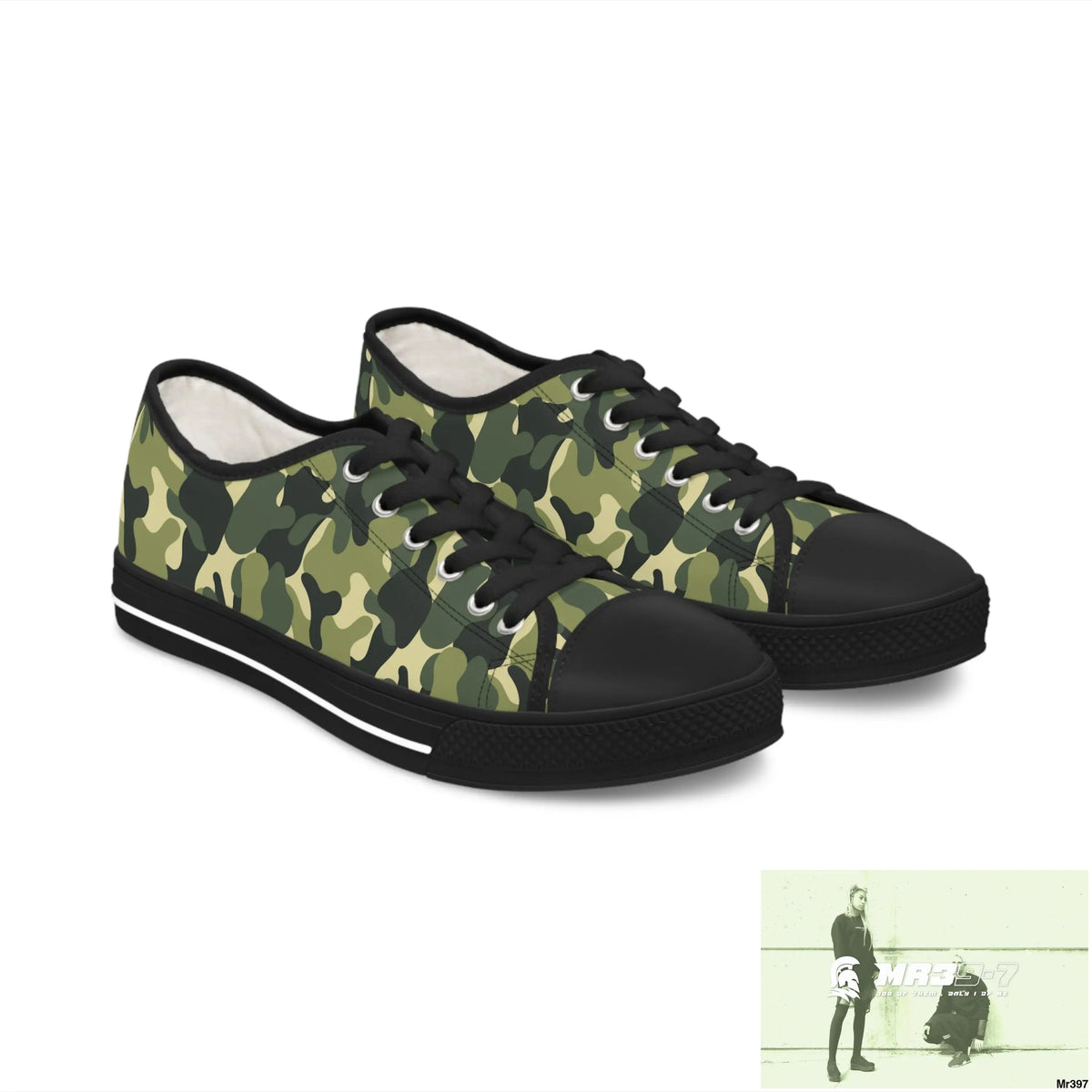 Camo no 5 Women’s Low Top Sneakers US 5.5 / Black sole Shoes