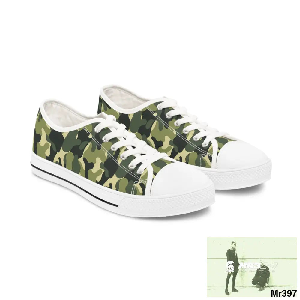 Camo no 5 Women’s Low Top Sneakers US 5.5 / White sole Shoes