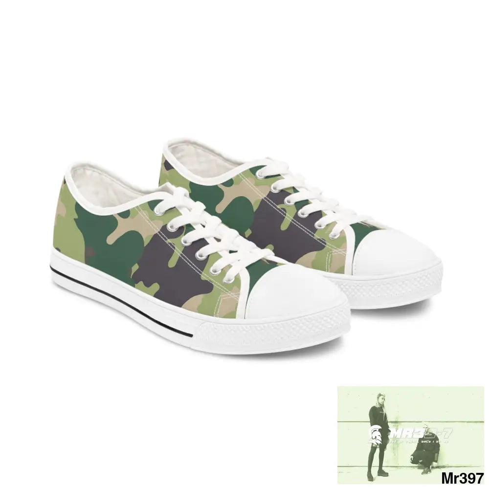 Camo no 9 Women’s Low Top Sneakers US 5.5 / White sole Shoes