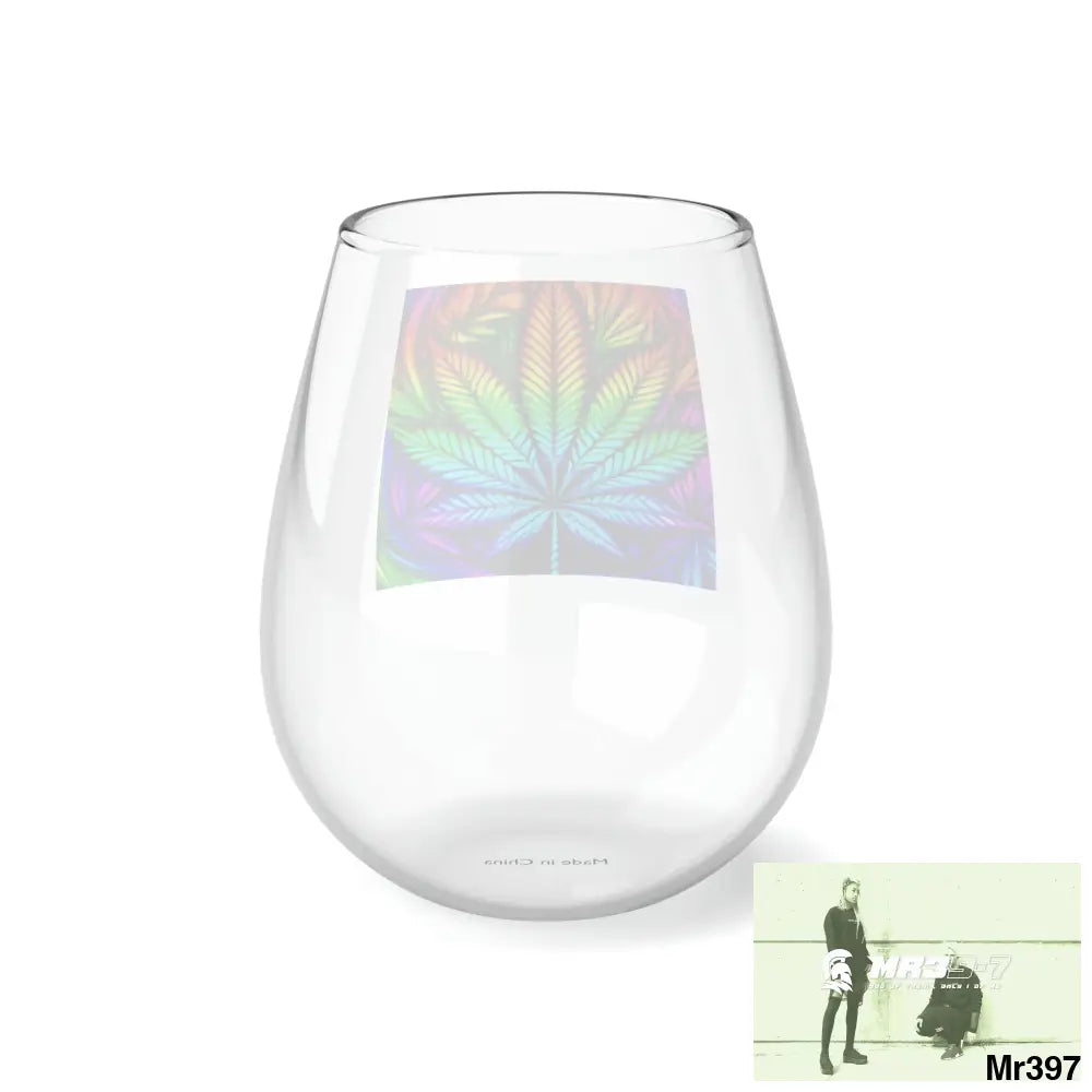 Cannabis Leaf Psychedelic Stemless Wine Glass 11.75oz 11.75oz Mug