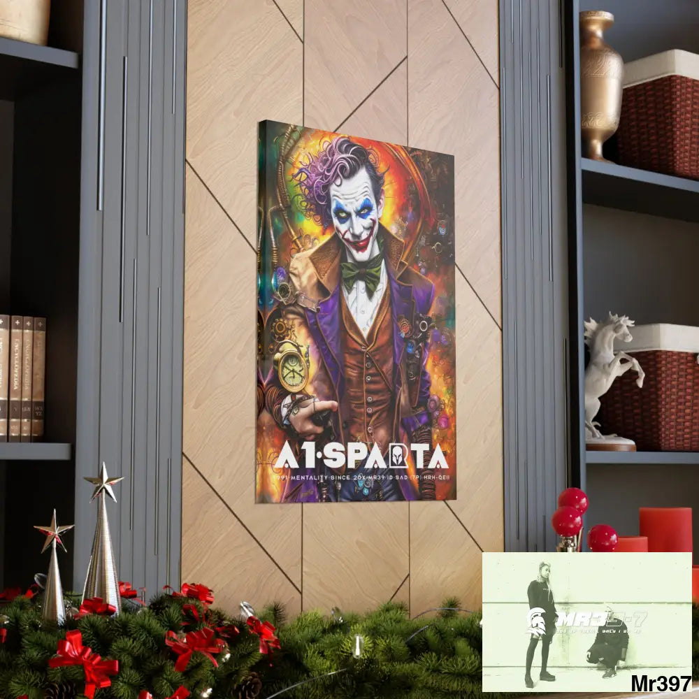 Canvas Gallery Wraps A1.Sparta Steampunk Joker Hearts Tribal Fractal Canvas