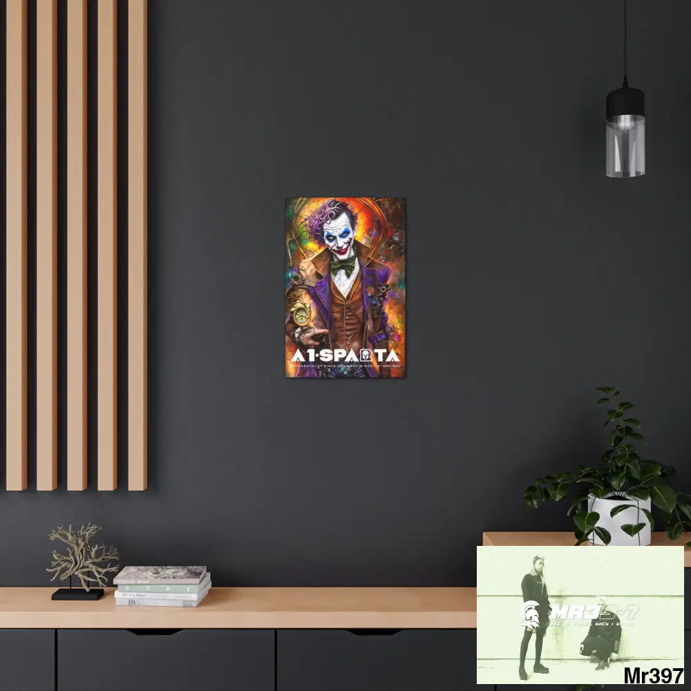 Canvas Gallery Wraps A1.Sparta Steampunk Joker Hearts Tribal Fractal 16″ x 24″ / Premium Gallery Wraps (1.25″) Canvas