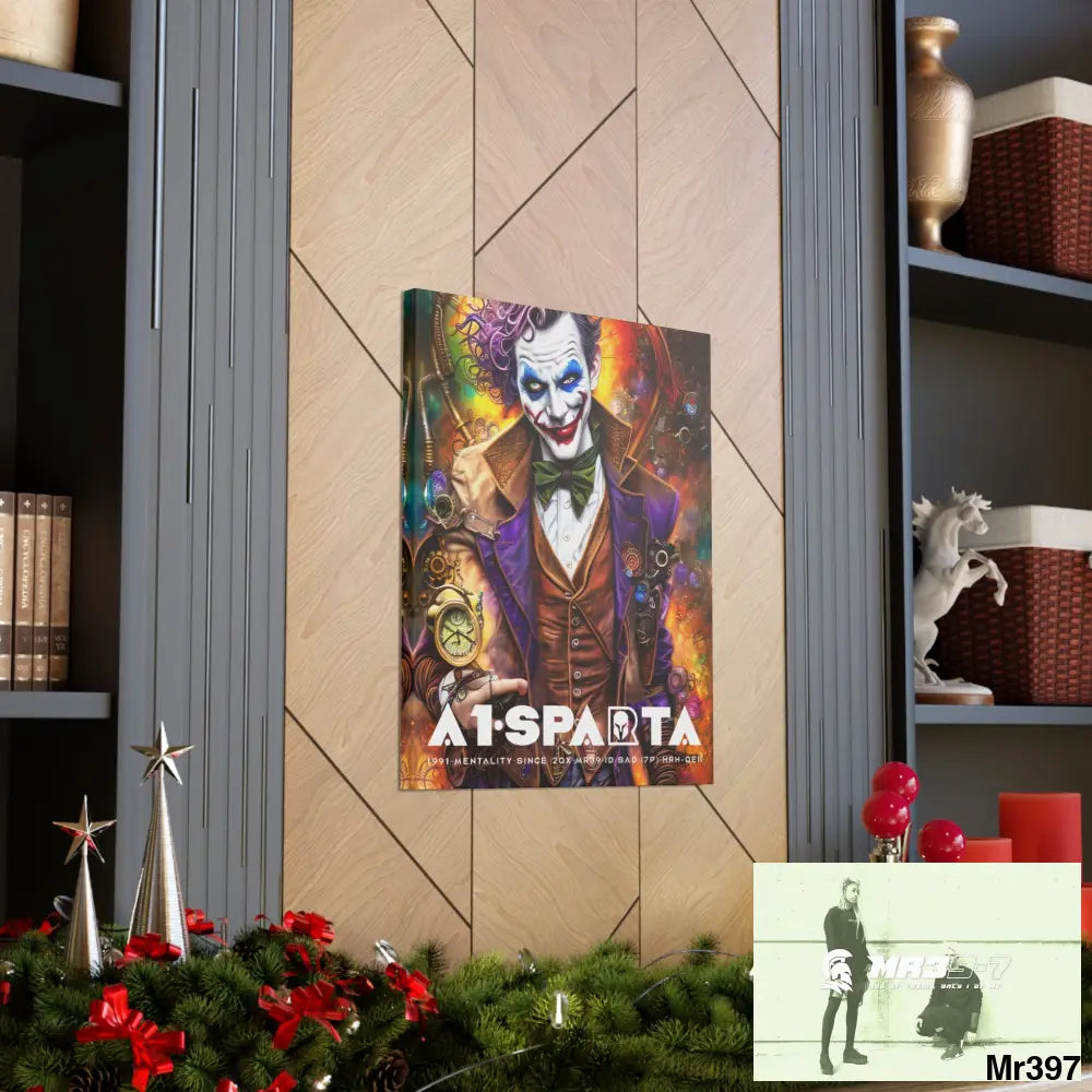 Canvas Gallery Wraps A1.Sparta Steampunk Joker Hearts Tribal Fractal Canvas