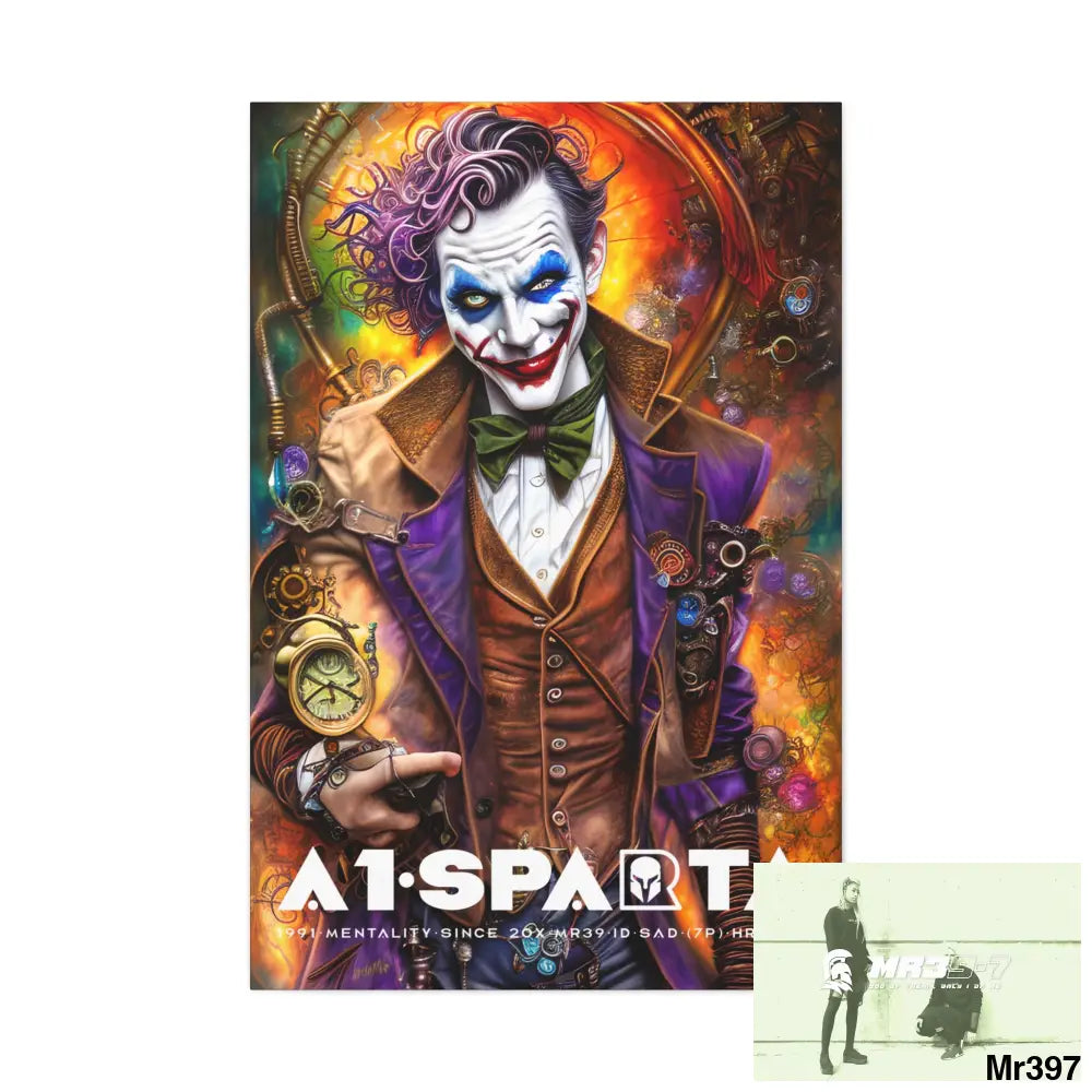 Canvas Gallery Wraps A1.Sparta Steampunk Joker Hearts Tribal Fractal Canvas
