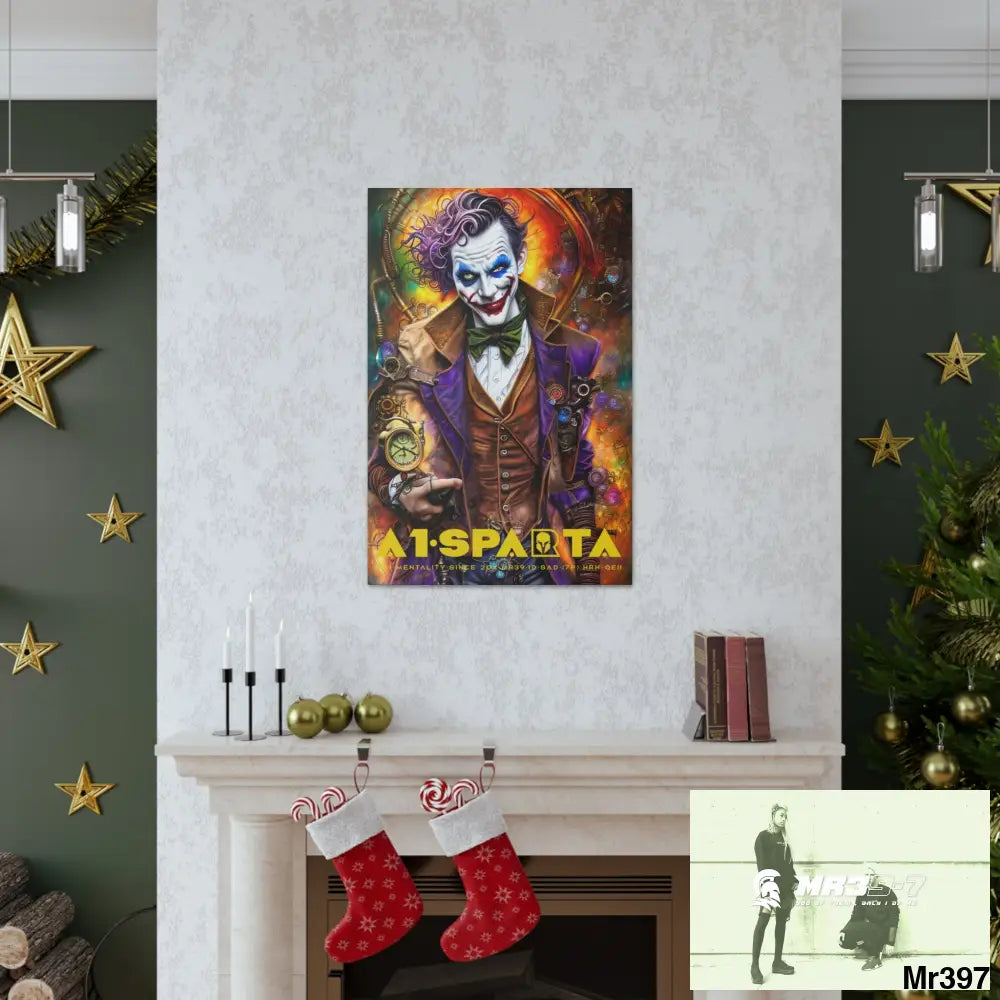 Canvas Gallery Wraps A1.Sparta Steampunk Joker Hearts Tribal Fractal Canvas