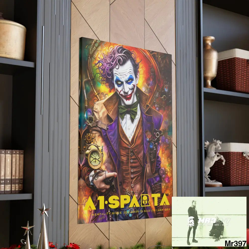 Canvas Gallery Wraps A1.Sparta Steampunk Joker Hearts Tribal Fractal Canvas