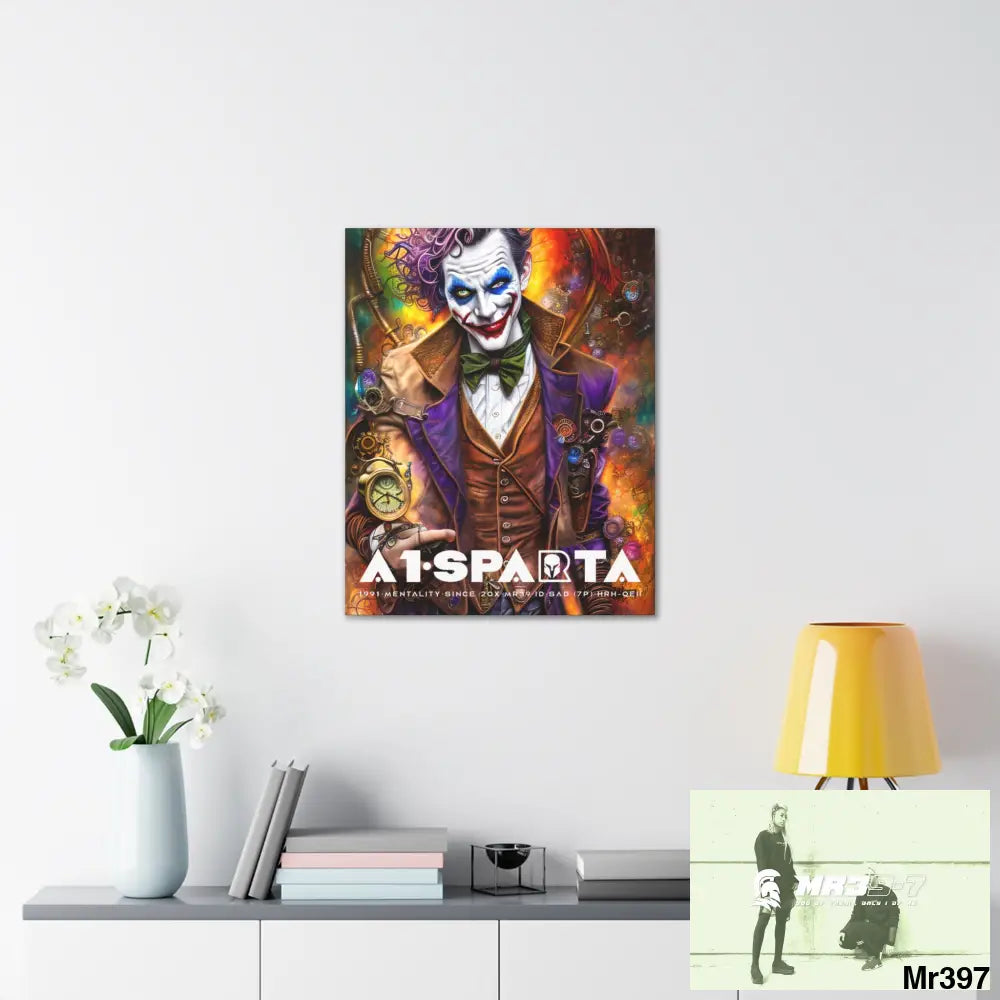 Canvas Gallery Wraps A1.Sparta Steampunk Joker Hearts Tribal Fractal Canvas