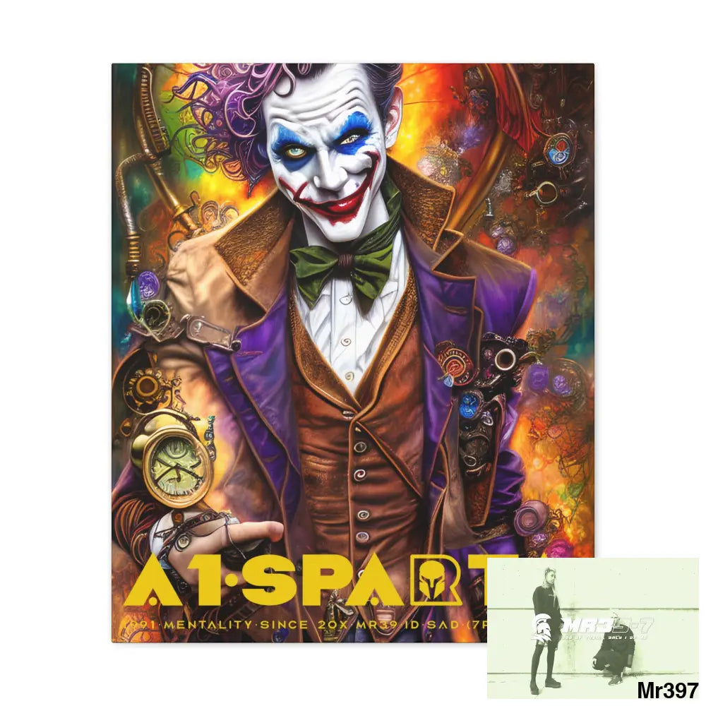 Canvas Gallery Wraps A1.Sparta Steampunk Joker Hearts Tribal Fractal Canvas