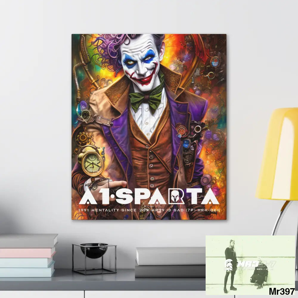 Canvas Gallery Wraps A1.Sparta Steampunk Joker Hearts Tribal Fractal Canvas