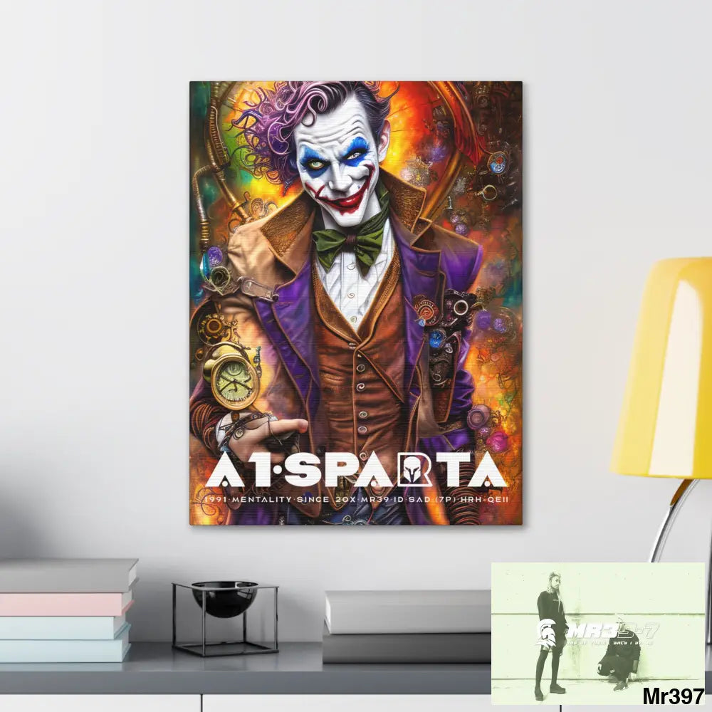 Canvas Gallery Wraps A1.Sparta Steampunk Joker Hearts Tribal Fractal Canvas