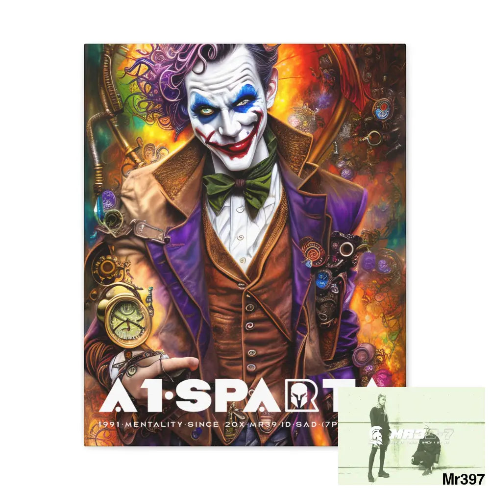 Canvas Gallery Wraps A1.Sparta Steampunk Joker Hearts Tribal Fractal Canvas