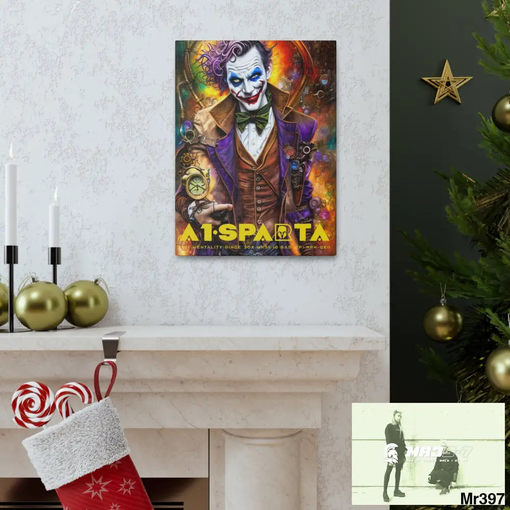 Canvas Gallery Wraps A1.Sparta Steampunk Joker Hearts Tribal Fractal Canvas