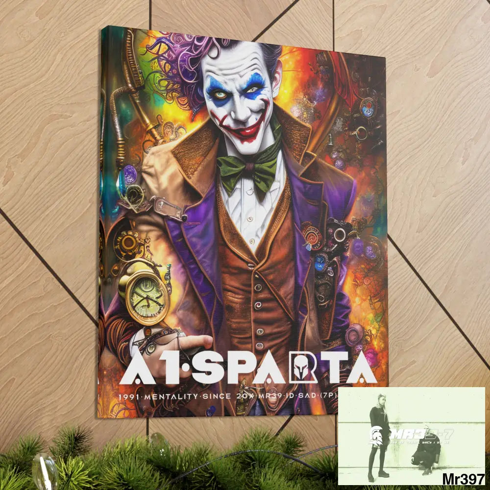 Canvas Gallery Wraps A1.Sparta Steampunk Joker Hearts Tribal Fractal Canvas