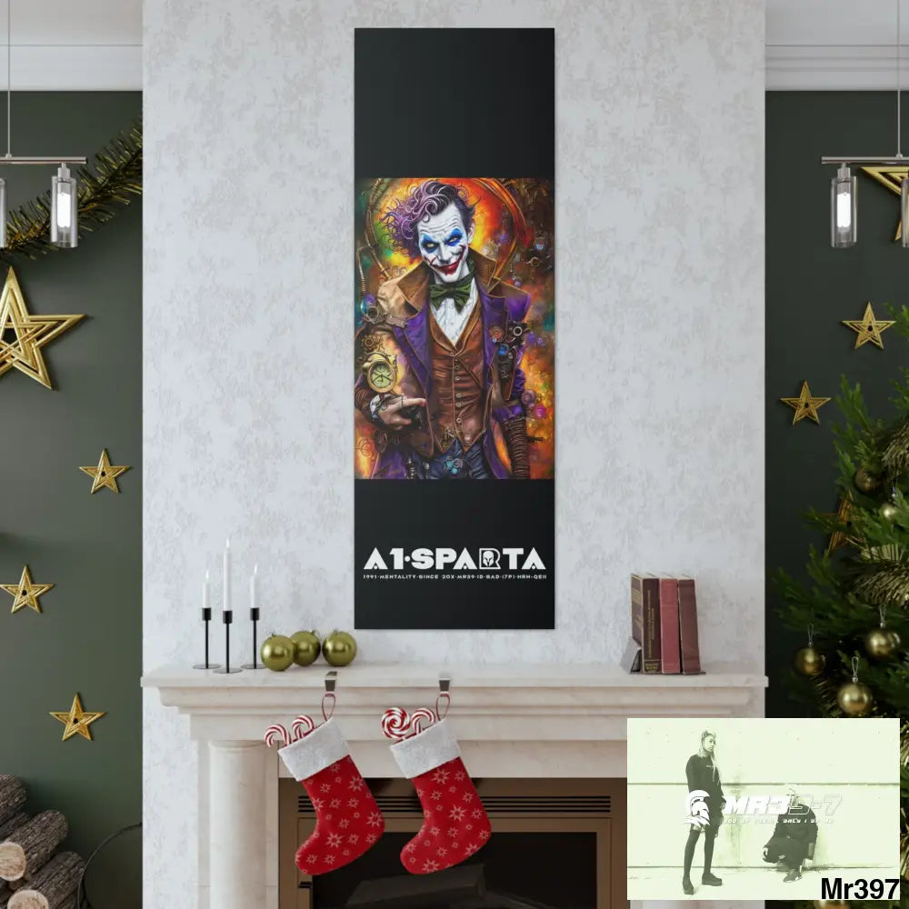 Canvas Gallery Wraps A1.Sparta Steampunk Joker Hearts Tribal Fractal Canvas