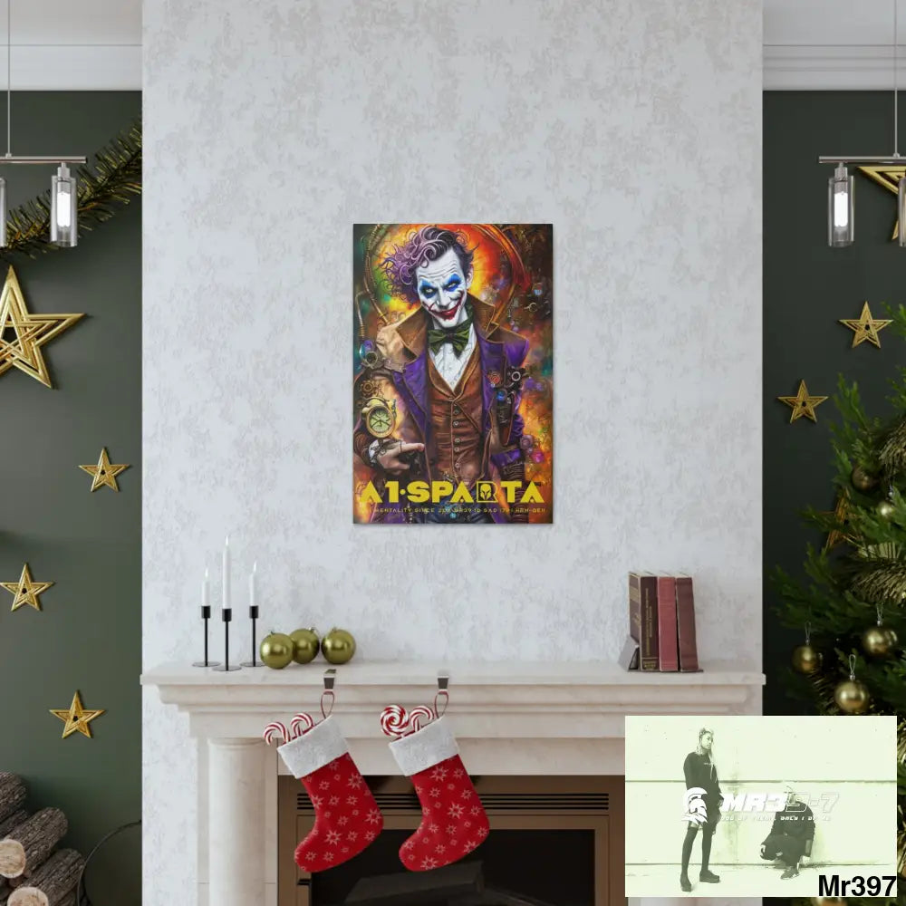 Canvas Gallery Wraps A1.Sparta Steampunk Joker Hearts Tribal Fractal Canvas