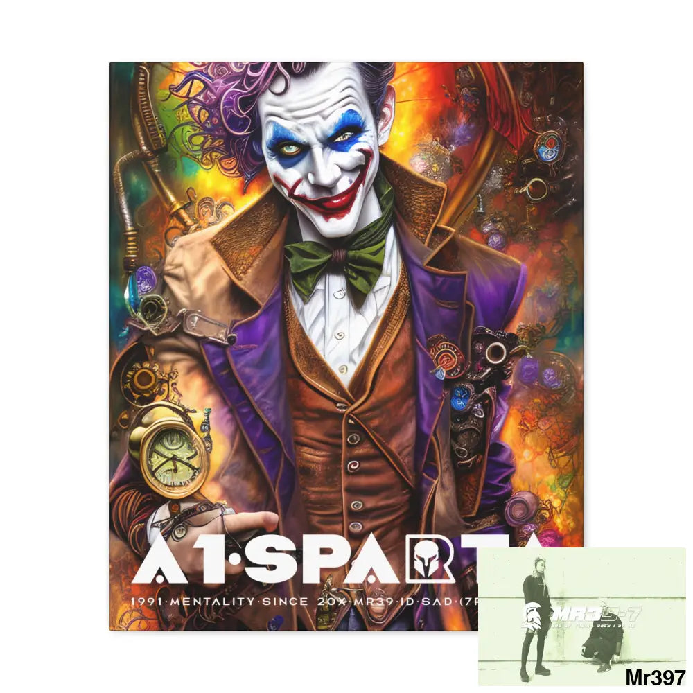 Canvas Gallery Wraps A1.Sparta Steampunk Joker Hearts Tribal Fractal Canvas