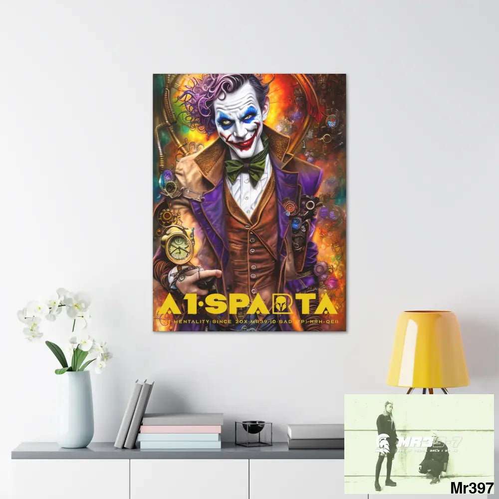 Canvas Gallery Wraps A1.Sparta Steampunk Joker Hearts Tribal Fractal Canvas