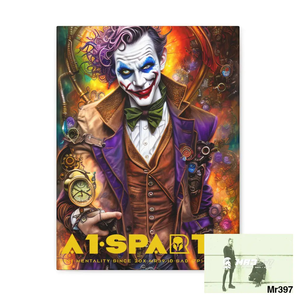 Canvas Gallery Wraps A1.Sparta Steampunk Joker Hearts Tribal Fractal Canvas