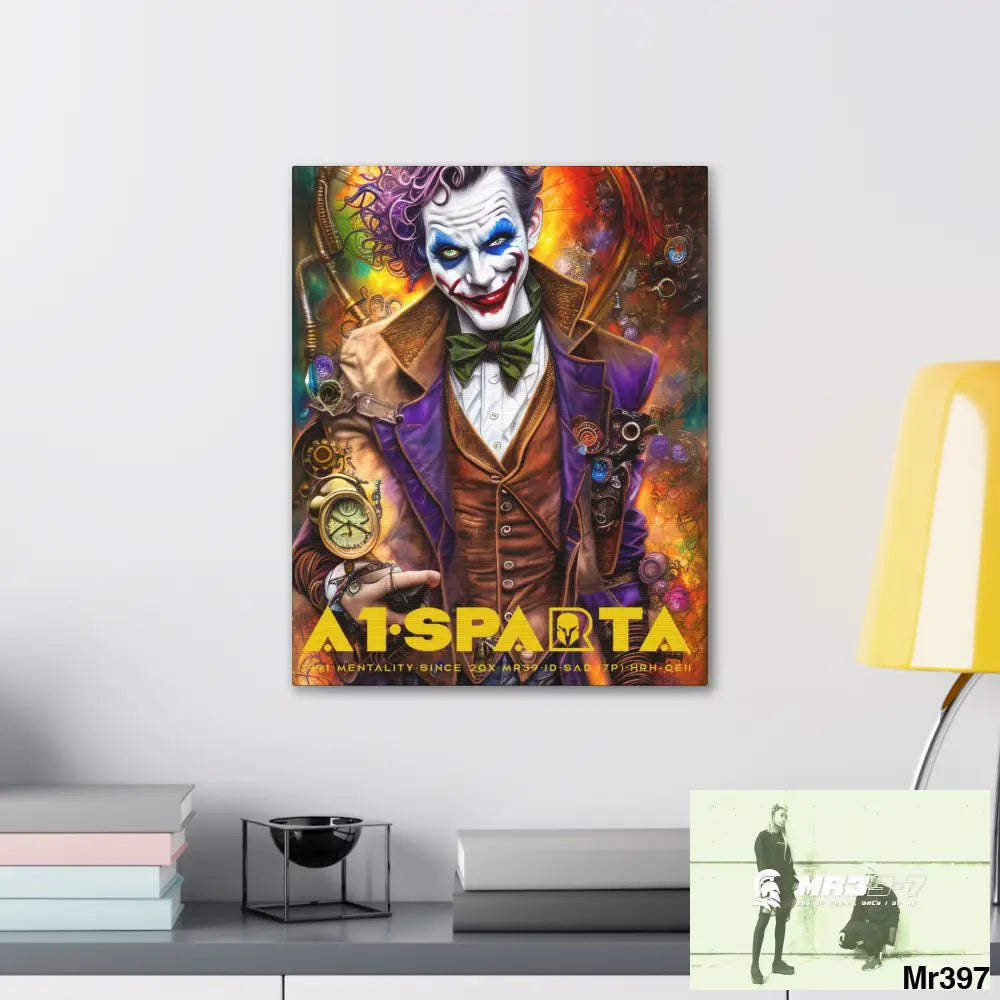 Canvas Gallery Wraps A1.Sparta Steampunk Joker Hearts Tribal Fractal Canvas