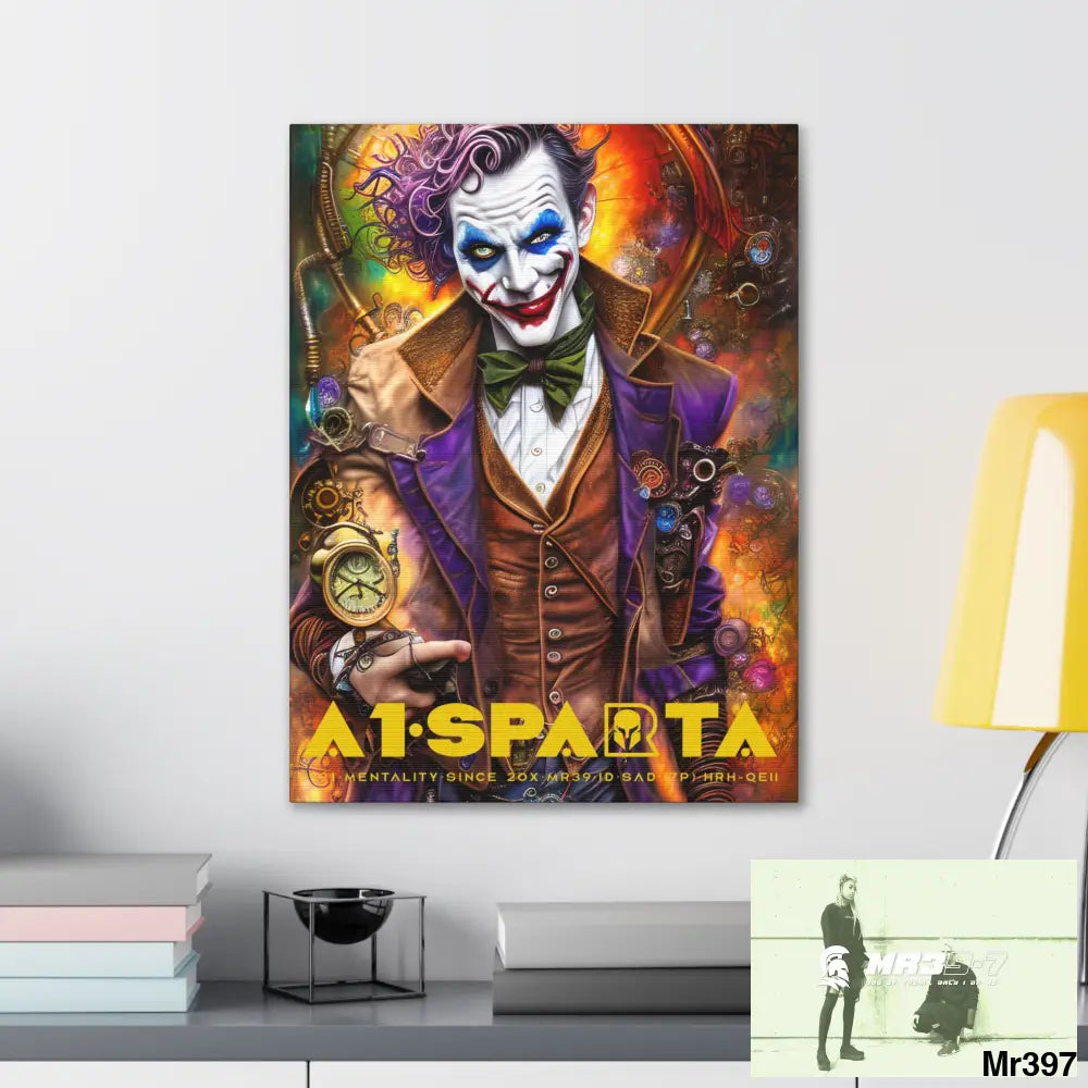 Canvas Gallery Wraps A1.Sparta Steampunk Joker Hearts Tribal Fractal Canvas