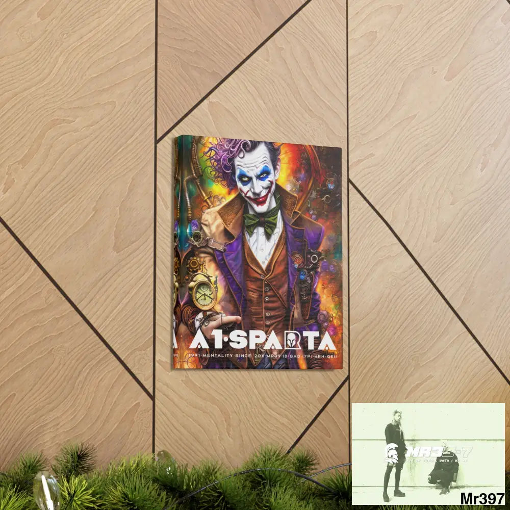 Canvas Gallery Wraps A1.Sparta Steampunk Joker Hearts Tribal Fractal Canvas