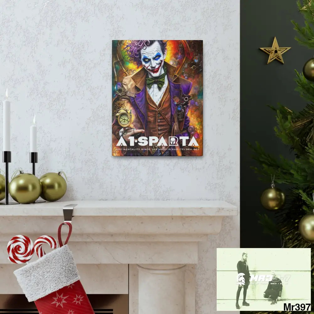 Canvas Gallery Wraps A1.Sparta Steampunk Joker Hearts Tribal Fractal Canvas
