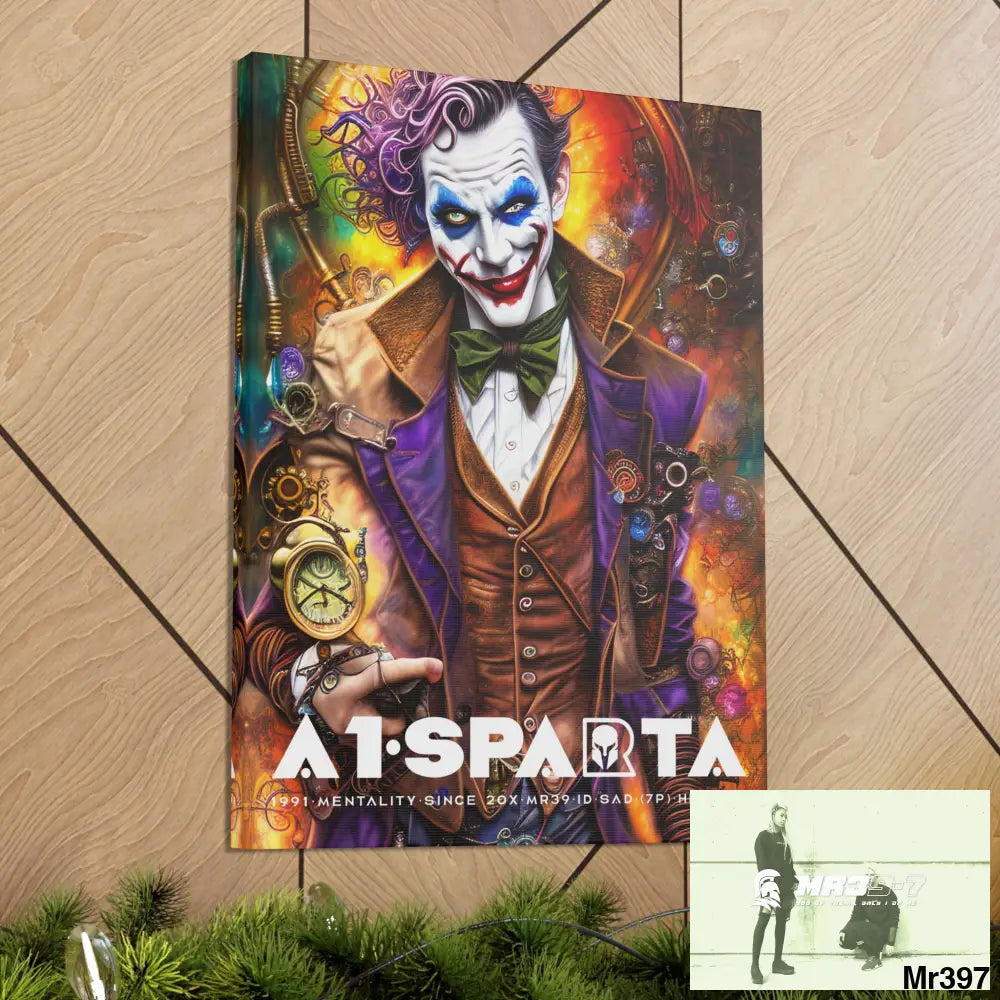 Canvas Gallery Wraps A1.Sparta Steampunk Joker Hearts Tribal Fractal Canvas