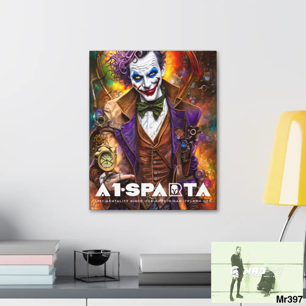 Canvas Gallery Wraps A1.Sparta Steampunk Joker Hearts Tribal Fractal Canvas