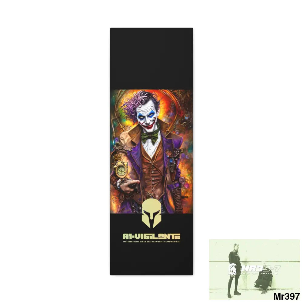 Canvas Gallery Wraps A1vigilante Steampunk Joker Hearts Tribal Fractal 12″ x 36″ / Premium Gallery Wraps (1.25″) Canvas