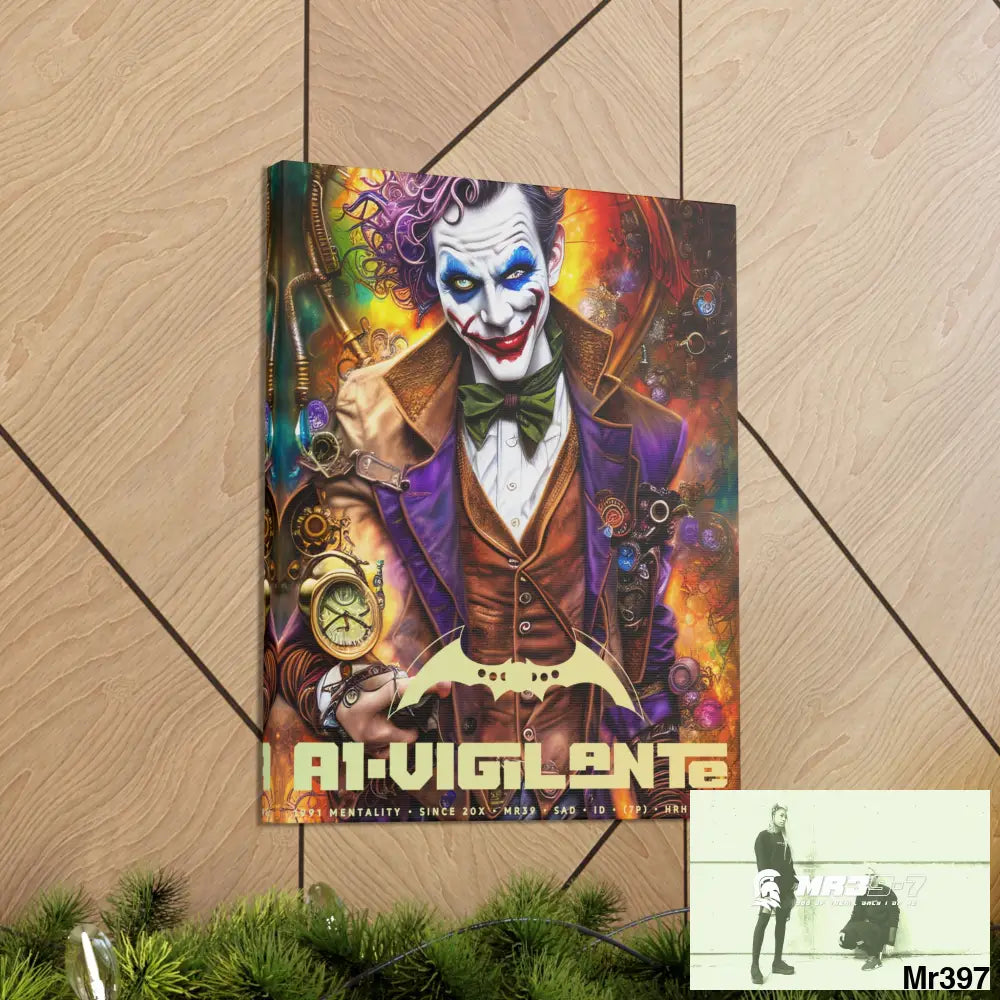 Canvas Gallery Wraps A1vigilante Steampunk Joker Hearts Tribal Fractal Canvas