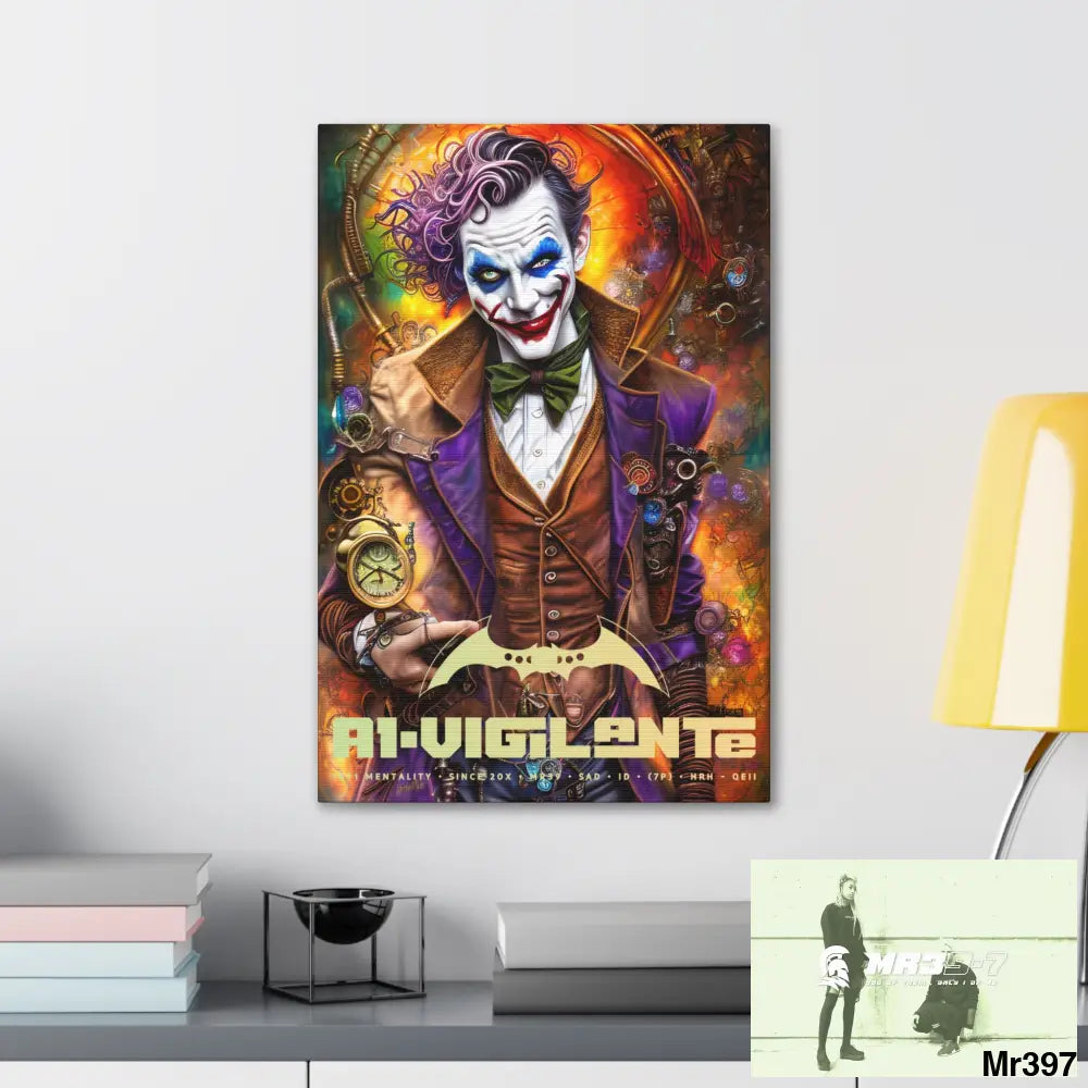 Canvas Gallery Wraps A1vigilante Steampunk Joker Hearts Tribal Fractal Canvas