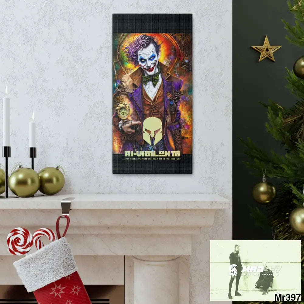 Canvas Gallery Wraps A1vigilante Steampunk Joker Hearts Tribal Fractal Canvas