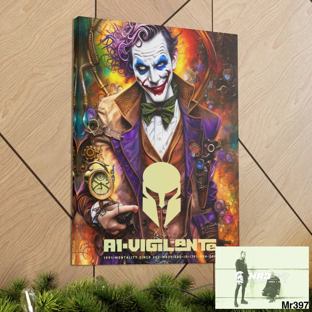 Canvas Gallery Wraps A1vigilante Steampunk Joker Hearts Tribal Fractal Canvas