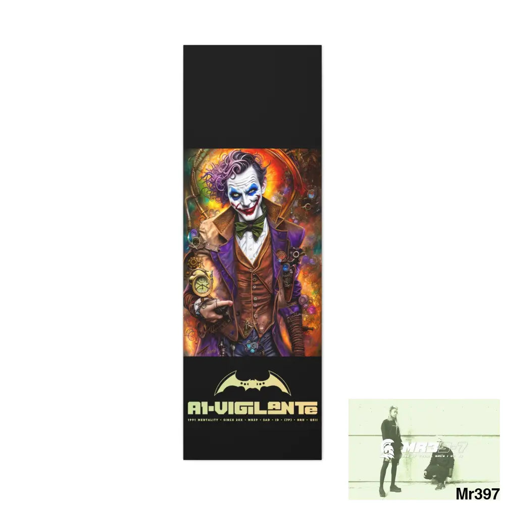 Canvas Gallery Wraps A1vigilante Steampunk Joker Hearts Tribal Fractal 20″ x 60″ / Premium Gallery Wraps (1.25″) Canvas