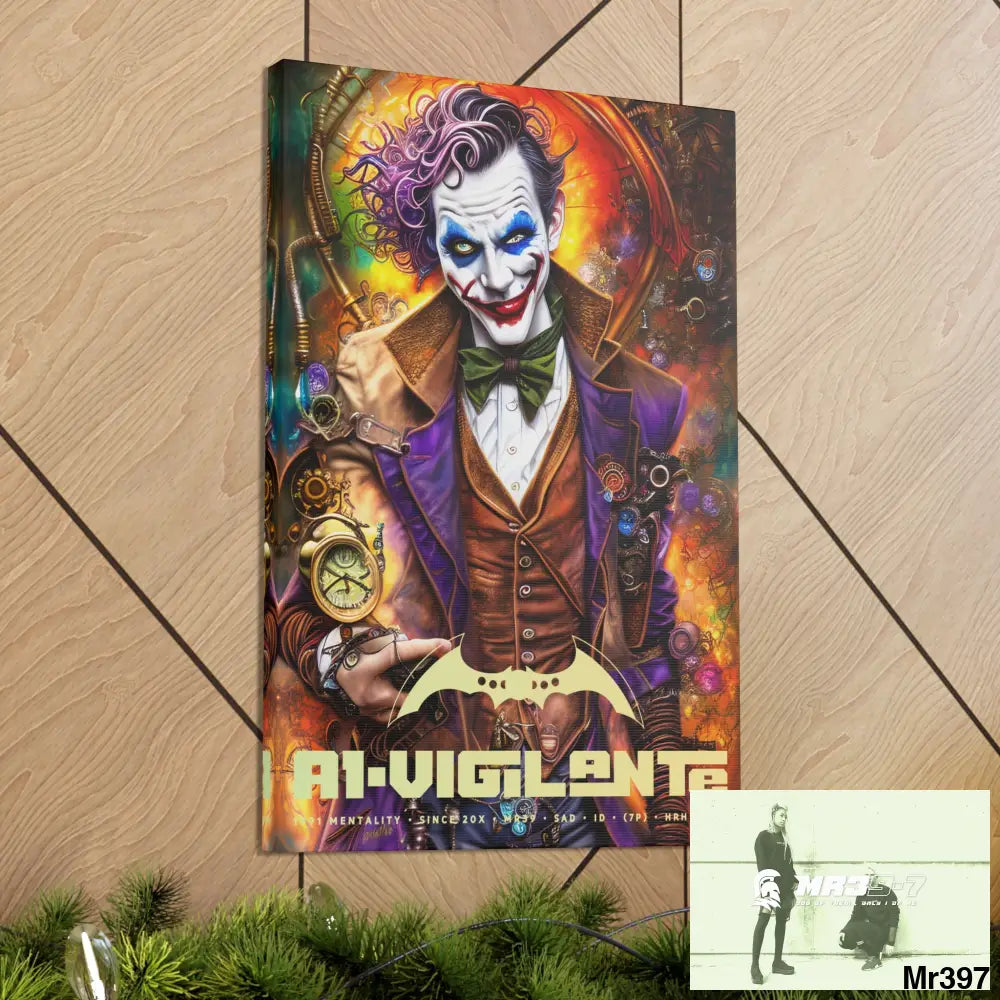 Canvas Gallery Wraps A1vigilante Steampunk Joker Hearts Tribal Fractal Canvas