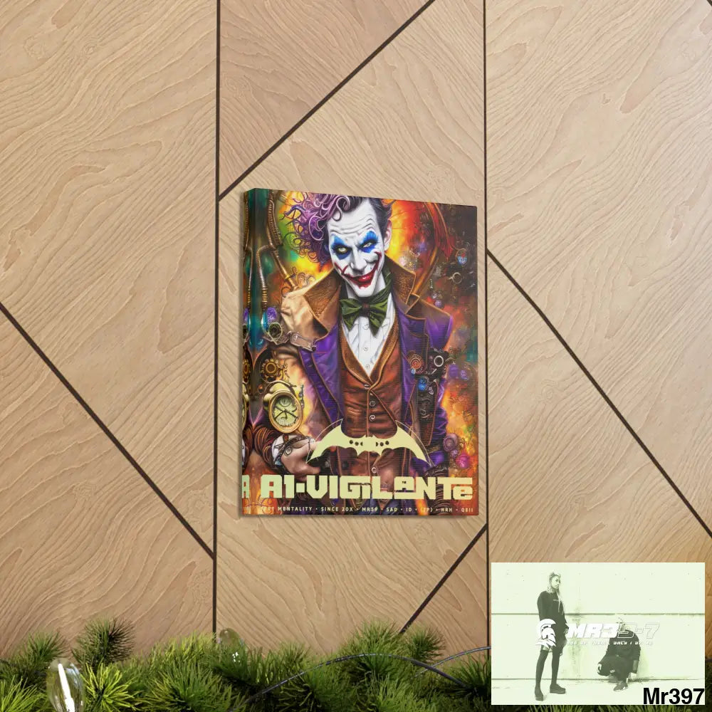 Canvas Gallery Wraps A1vigilante Steampunk Joker Hearts Tribal Fractal Canvas