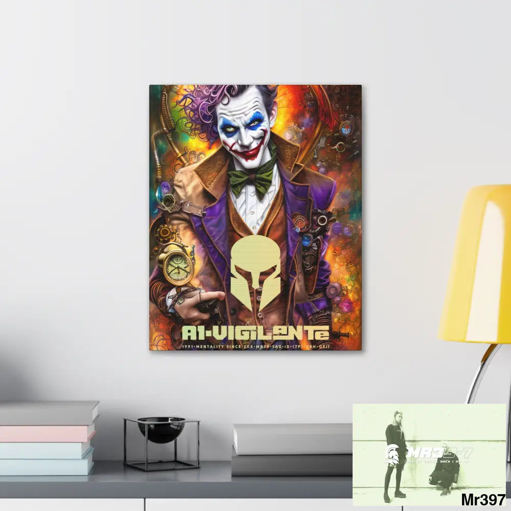 Canvas Gallery Wraps A1vigilante Steampunk Joker Hearts Tribal Fractal Canvas