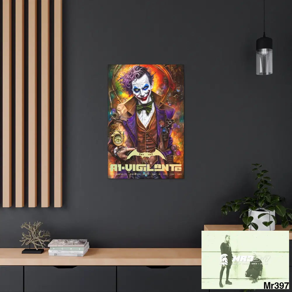 Canvas Gallery Wraps A1vigilante Steampunk Joker Hearts Tribal Fractal Canvas