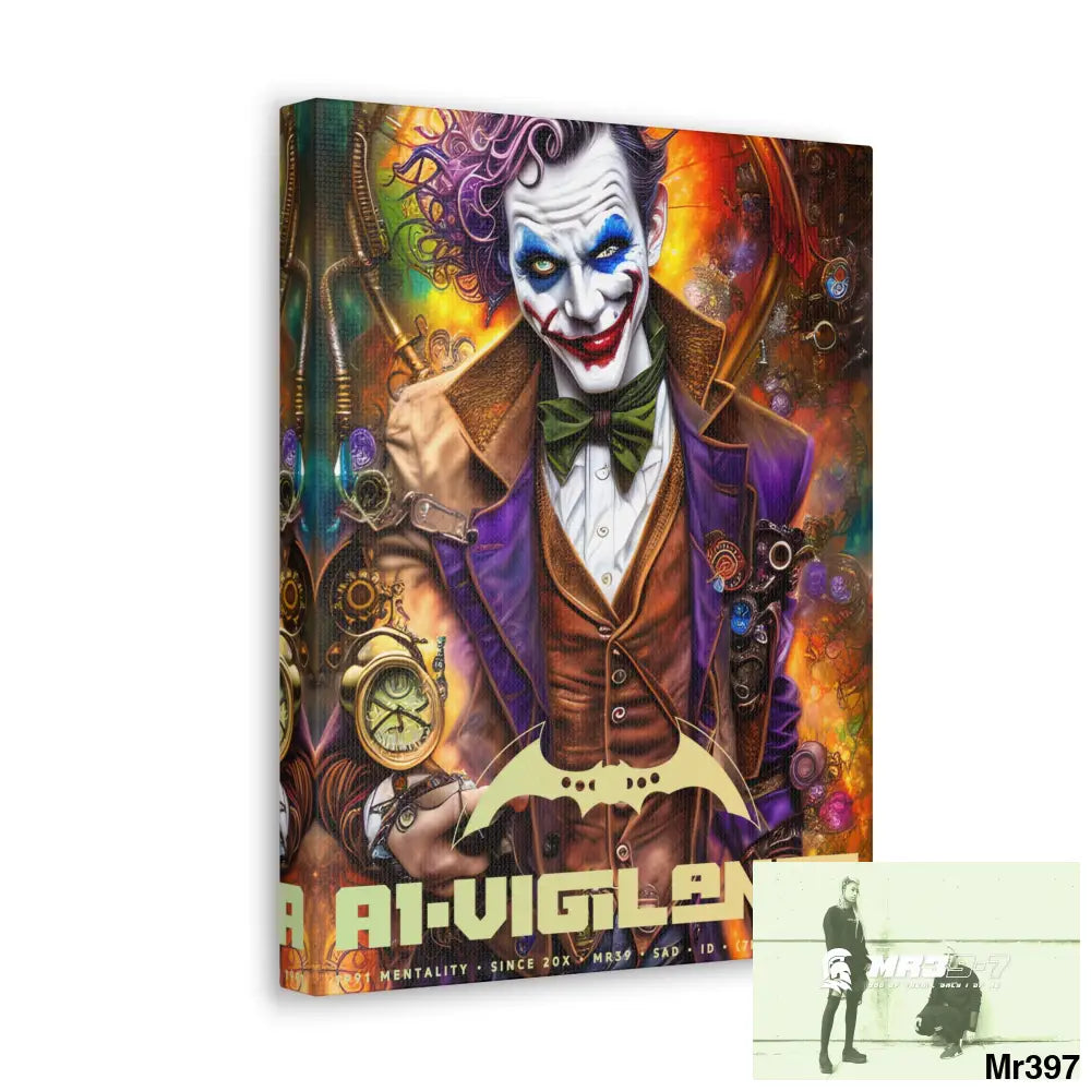 Canvas Gallery Wraps A1vigilante Steampunk Joker Hearts Tribal Fractal Canvas