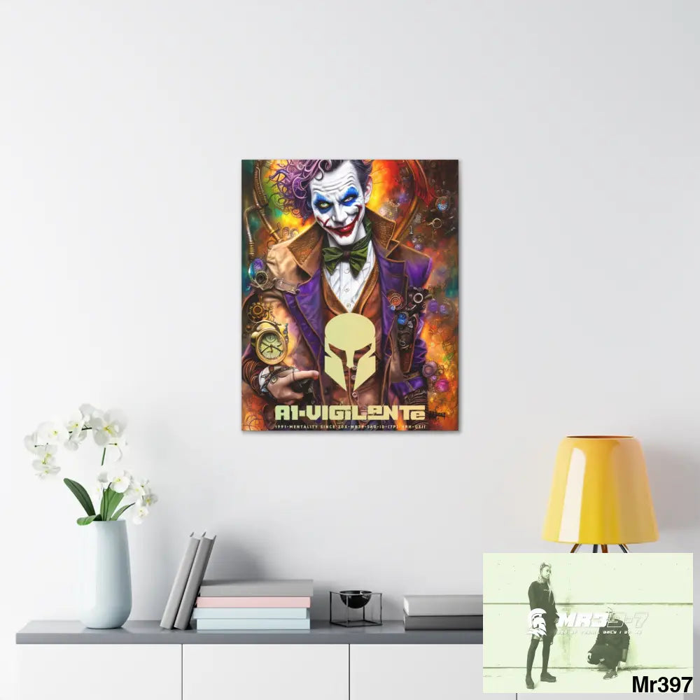 Canvas Gallery Wraps A1vigilante Steampunk Joker Hearts Tribal Fractal Canvas