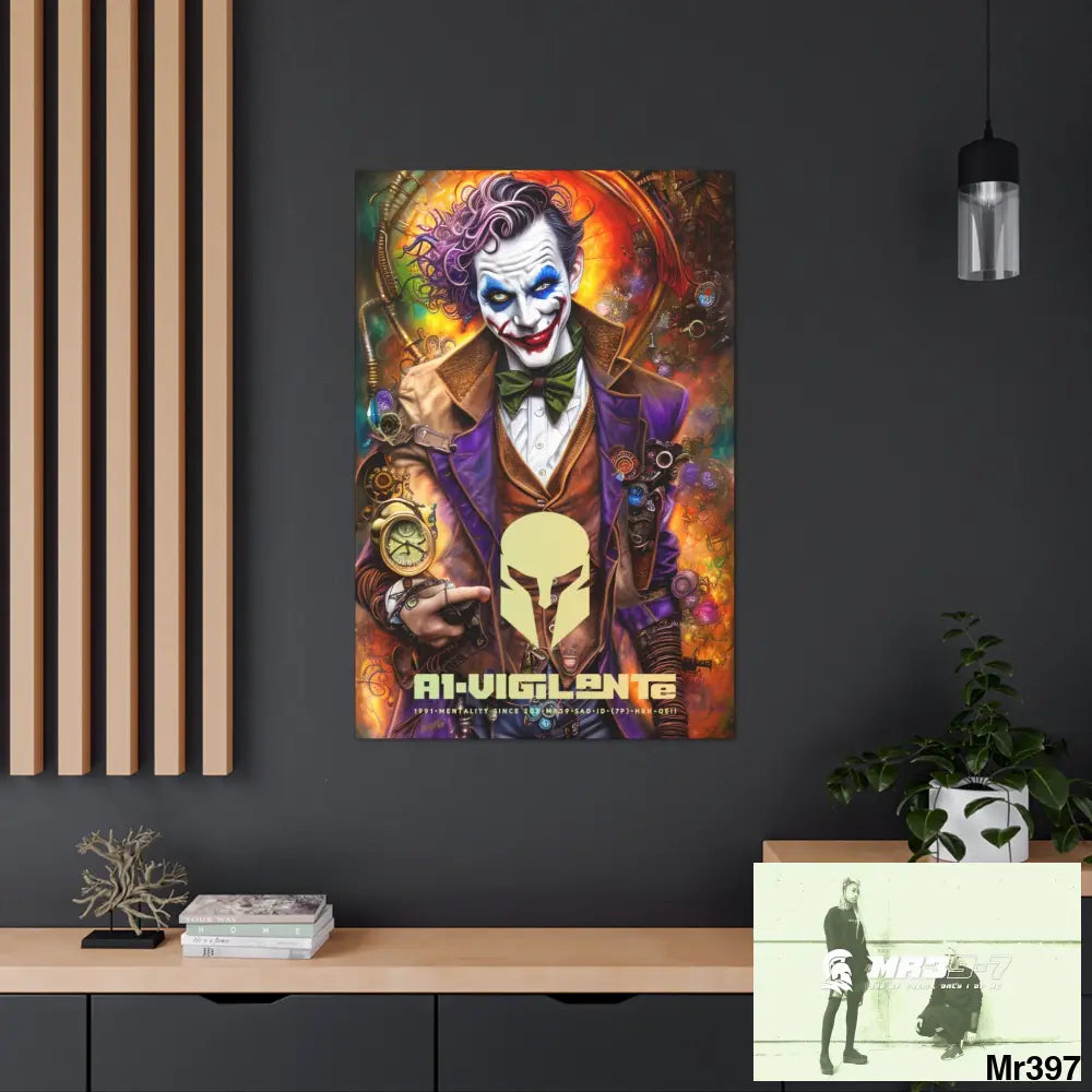 Canvas Gallery Wraps A1vigilante Steampunk Joker Hearts Tribal Fractal Canvas