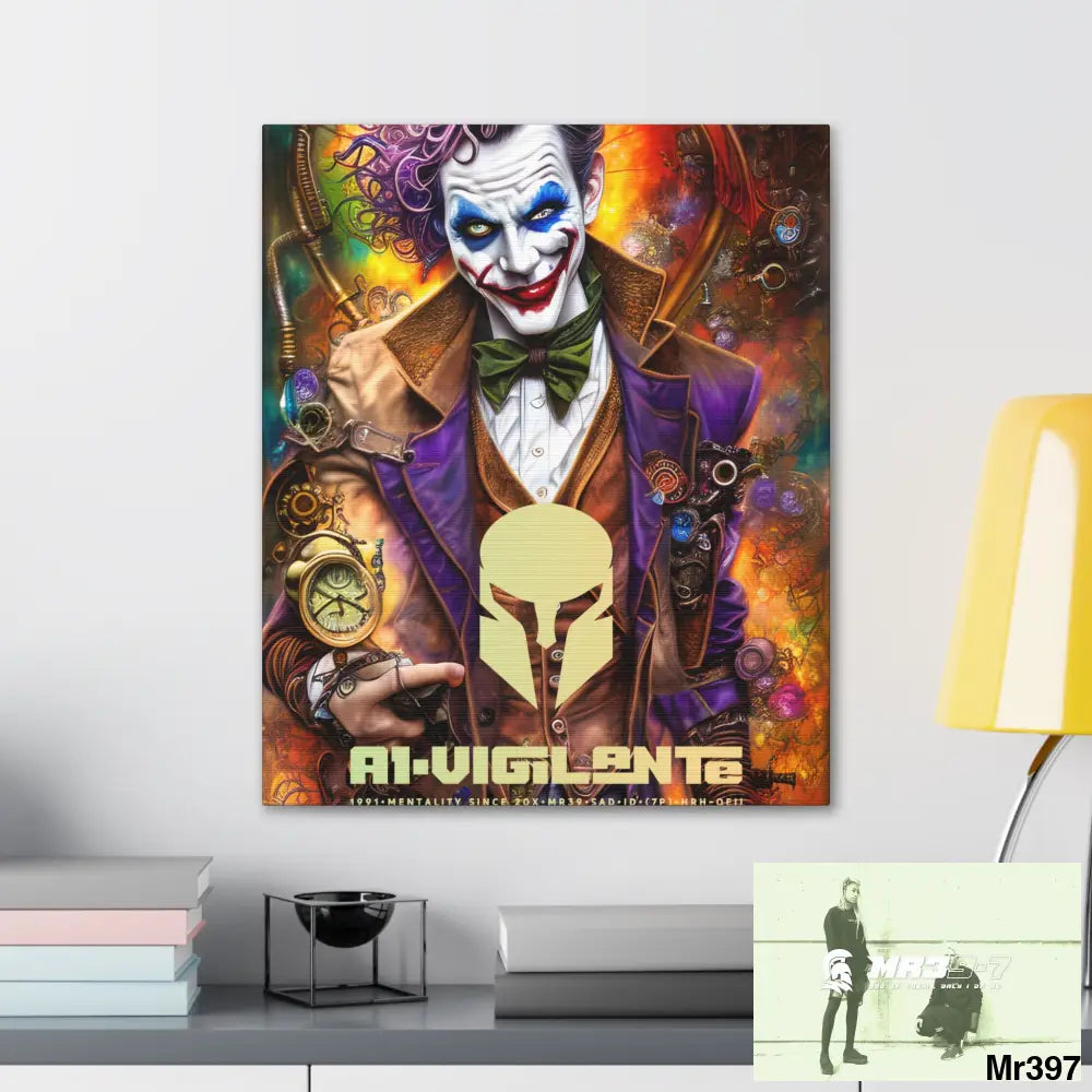 Canvas Gallery Wraps A1vigilante Steampunk Joker Hearts Tribal Fractal Canvas