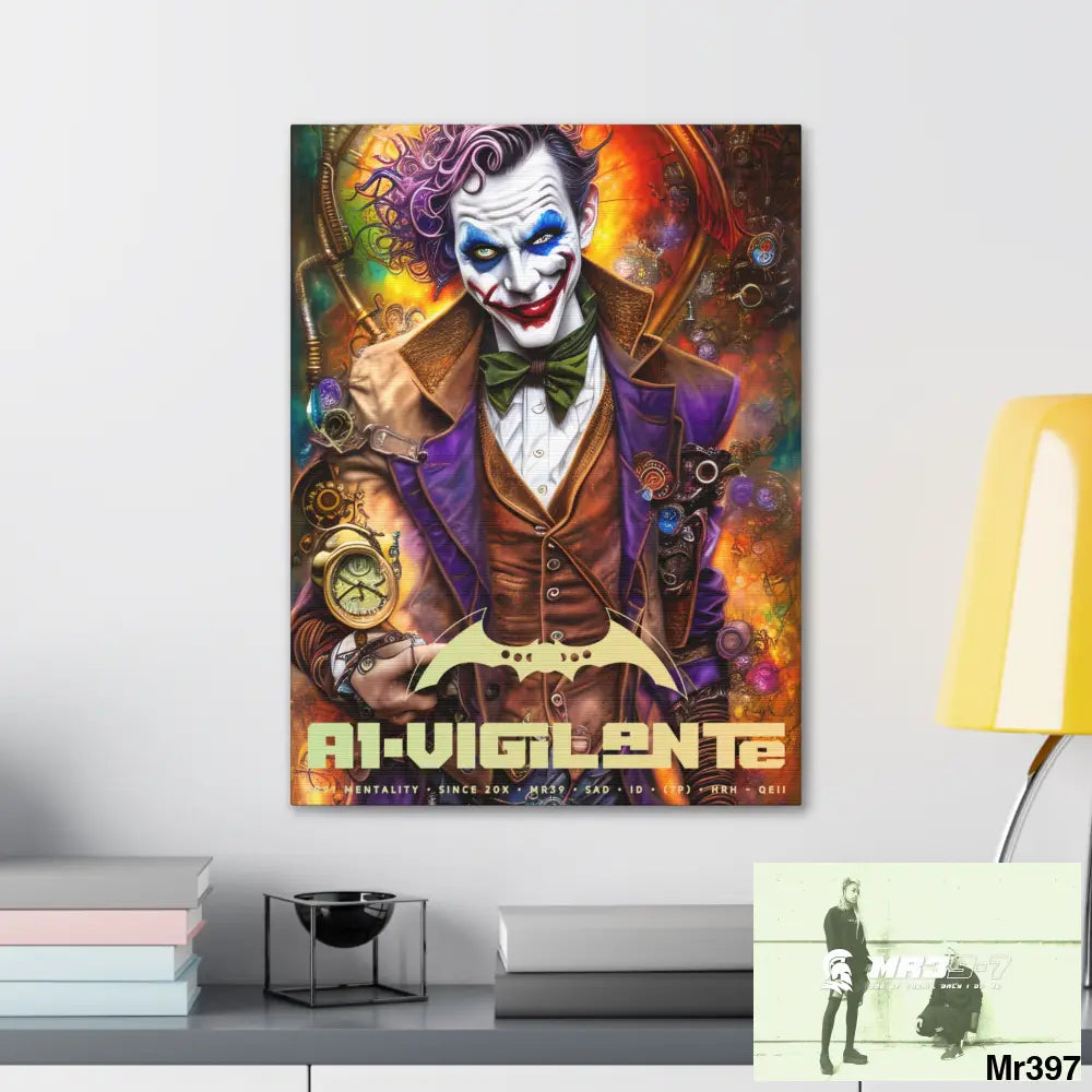 Canvas Gallery Wraps A1vigilante Steampunk Joker Hearts Tribal Fractal Canvas