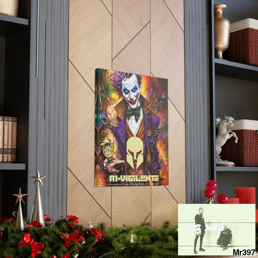 Canvas Gallery Wraps A1vigilante Steampunk Joker Hearts Tribal Fractal Canvas