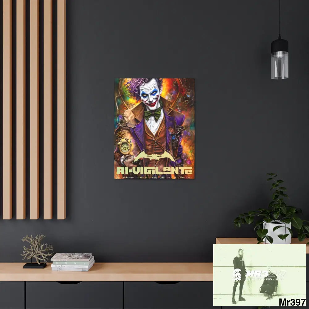 Canvas Gallery Wraps A1vigilante Steampunk Joker Hearts Tribal Fractal Canvas
