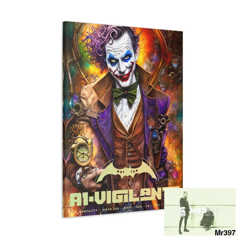 Canvas Gallery Wraps A1vigilante Steampunk Joker Hearts Tribal Fractal Canvas