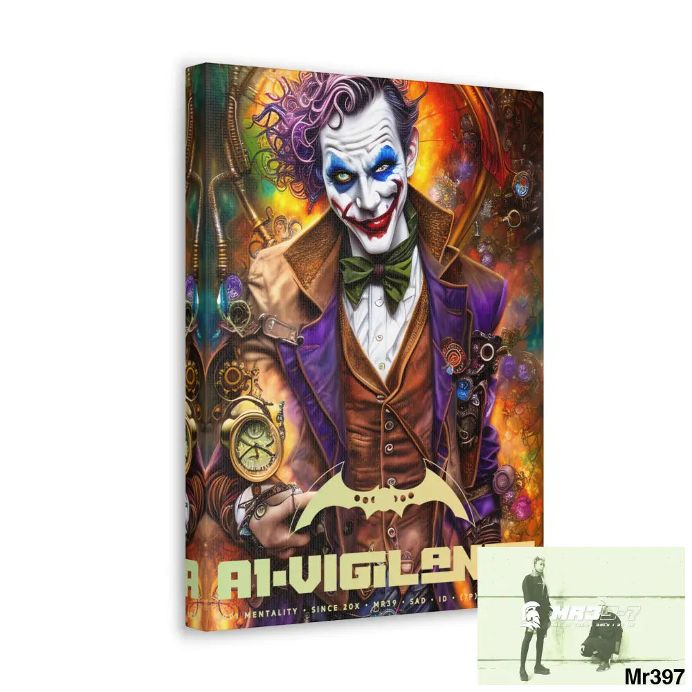 Canvas Gallery Wraps A1vigilante Steampunk Joker Hearts Tribal Fractal Canvas